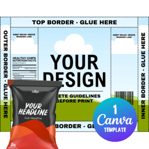 Canva chip bag Template