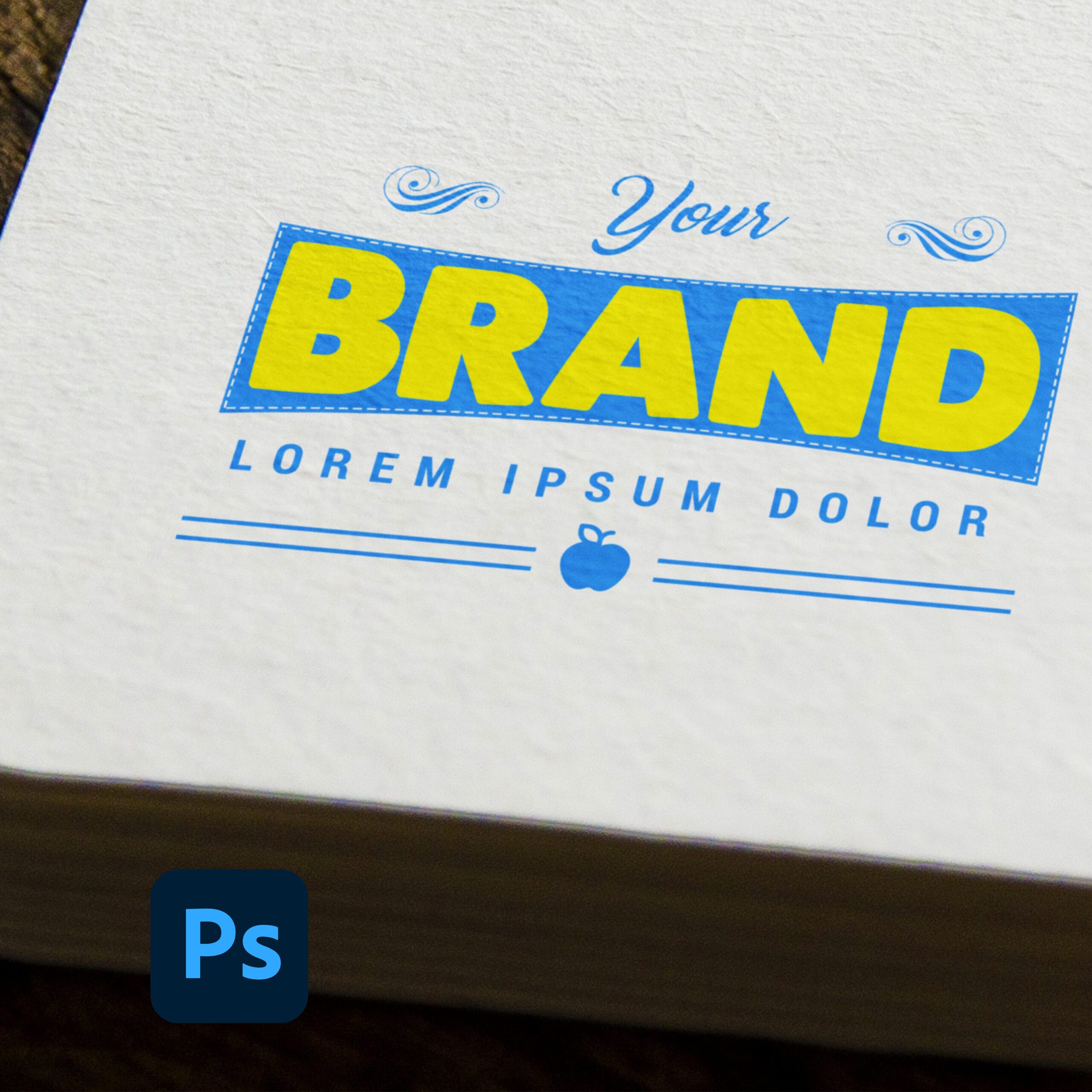 3D Paper Edge Mockup PSD