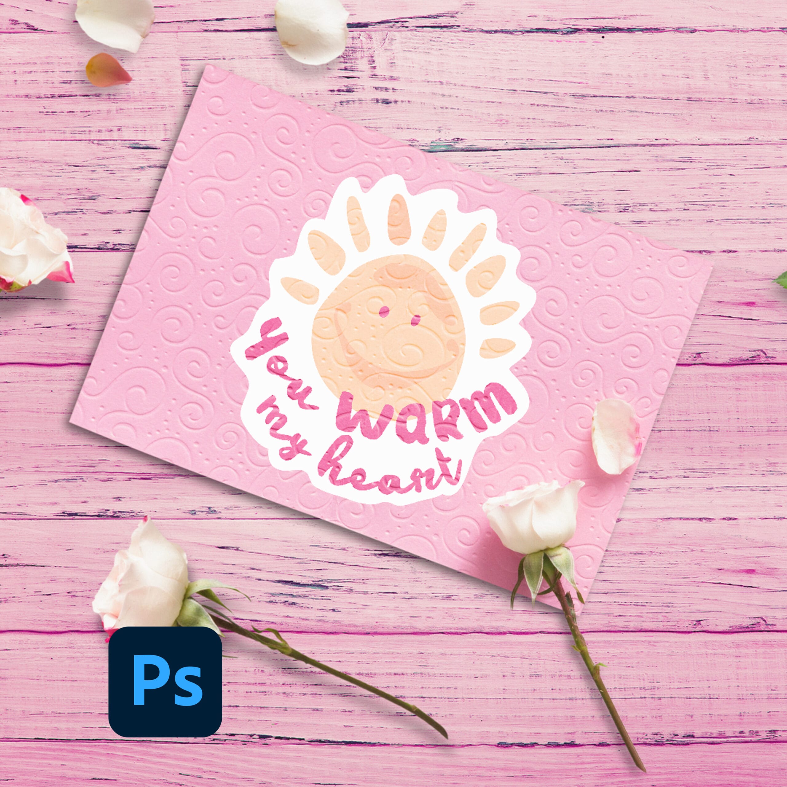 3D romantic social media post template PSD