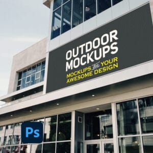 3D Outdoor Panel Mockup